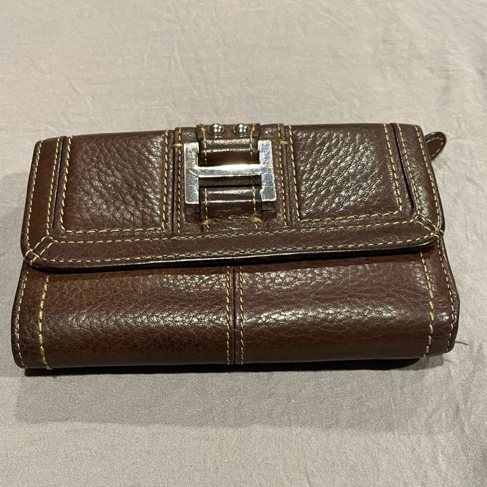 🗝FOSSIL Vintage Tri-fold Brown Leather Wallet